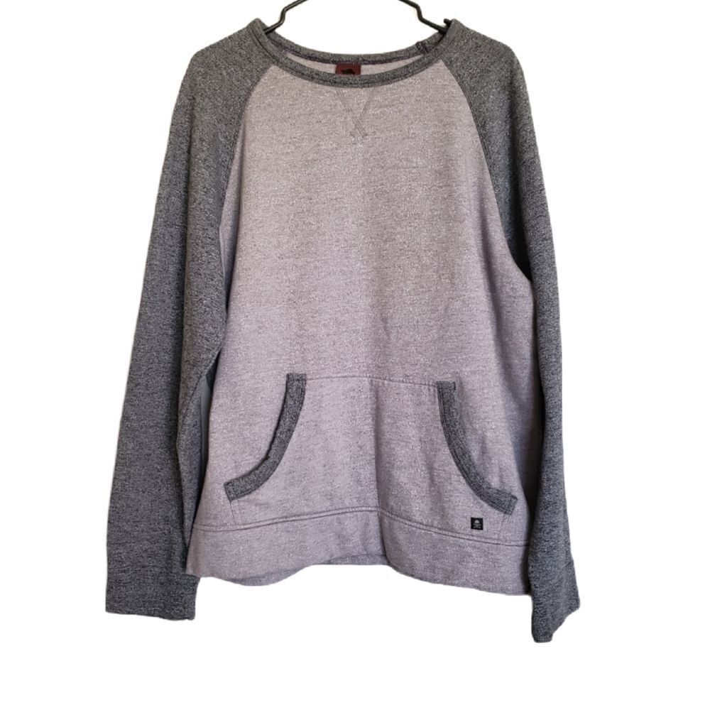Two Tone Gray Sweatshirt Sz XL Front Pocket